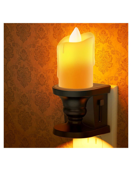 Luz Nocturna LED Briignite Ámbar 2 Piezas con Sensor