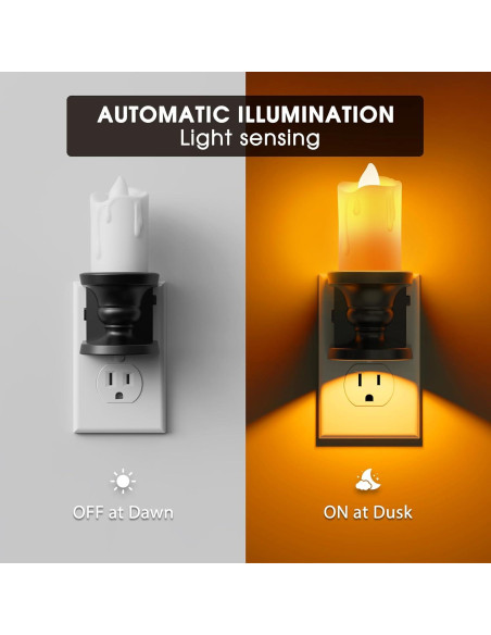 Luz Nocturna LED Briignite Ámbar 2 Piezas con Sensor