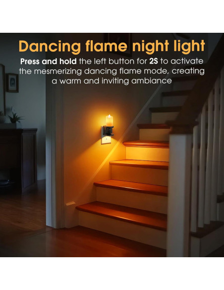 Luz Nocturna LED Briignite Ámbar 2 Piezas con Sensor