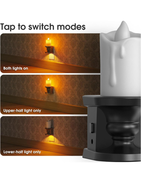 Luz Nocturna LED Briignite Ámbar 2 Piezas con Sensor