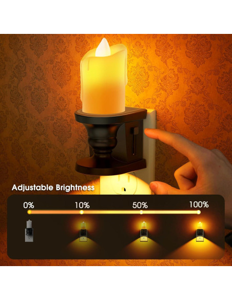 Luz Nocturna LED Briignite Ámbar 2 Piezas con Sensor