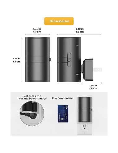 Luz Nocturna LED Regulable LOHAS 4 Piezas 3000K Sensor