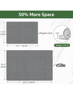 Almohadilla de Secado de Piedra Yolife Extra Grande 60x39 cm 2