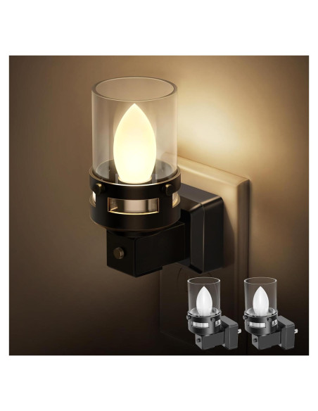 Luz Nocturna LED Briignite Enchufable 2 Piezas 3000K