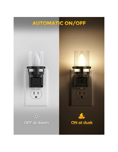 Luz Nocturna LED Briignite Enchufable 2 Piezas 3000K