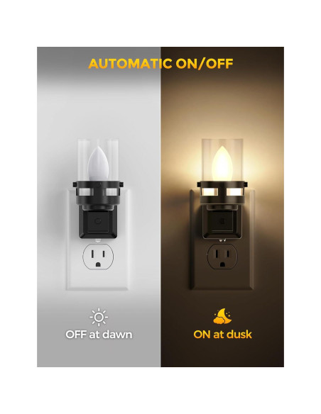 Luz Nocturna LED Briignite Enchufable 2 Piezas 3000K