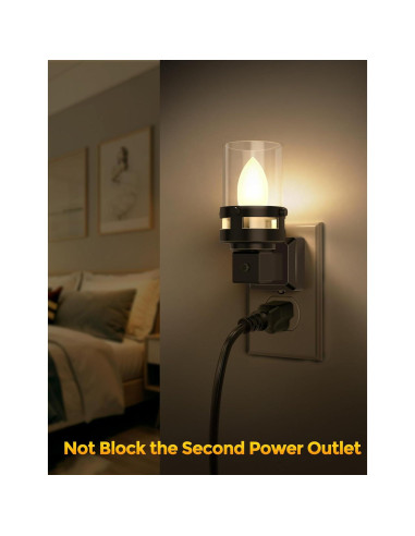 Luz Nocturna LED Briignite Enchufable 2 Piezas 3000K