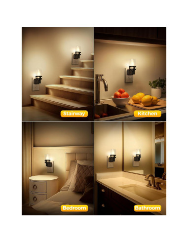 Luz Nocturna LED Briignite Enchufable 2 Piezas 3000K