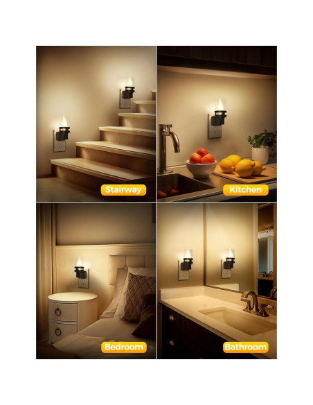 Luz Nocturna LED Briignite Enchufable 2 Piezas 3000K