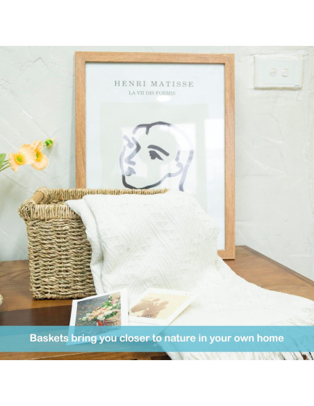 Cesta de Mimbre Rectangular VATIMA 3 Piezas 26.2x19.6x16 cm