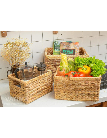 Cesta Rectangular Grande de Mimbre VATIMA 36.8x26.2x19.1cm