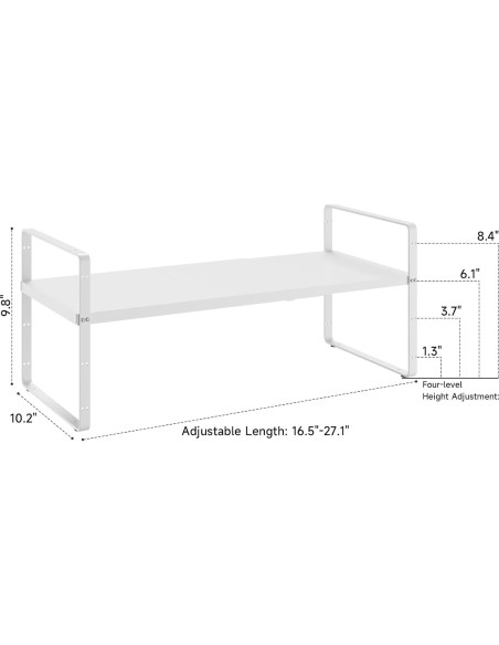 Estante Organizador Expandible TAIHEIS 10.2" Ancho Blanco Estante Organizador Expandible TAIHEIS 10.2" Ancho Blanco