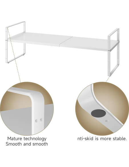 Estante Organizador Expandible TAIHEIS 10.2" Ancho Blanco Estante Organizador Expandible TAIHEIS 10.2" Ancho Blanco