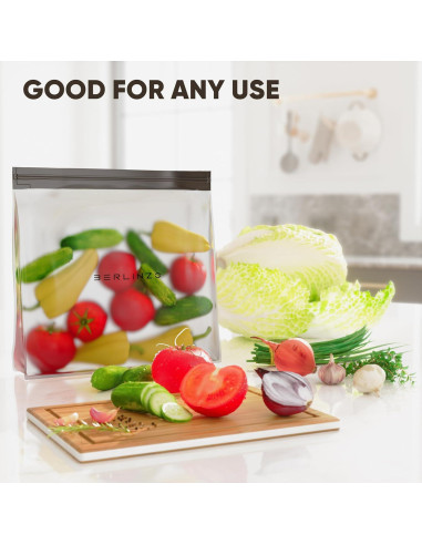 Bolsa Grande Reutilizable Berlinzo XL para Almacenamiento de Hielo