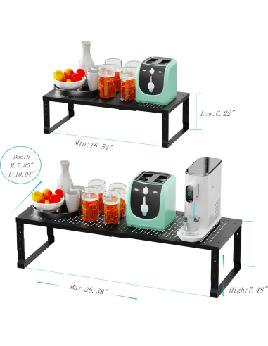 Organizador de Especias Expandible Wobmmi - Estante Ajustable para Cocina