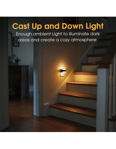 Luz Nocturna LED Briignite 2 Piezas con Sensor y Brillo Ajustable