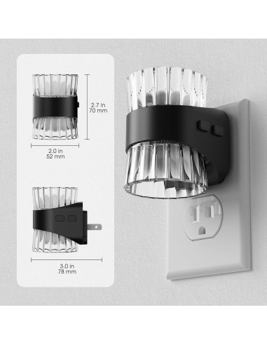 Luz Nocturna LED Briignite 2 Piezas con Sensor y Brillo Ajustable
