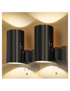 Luz Nocturna LED Enchufada KKUP2U con Sensor y Brillo Ajustable