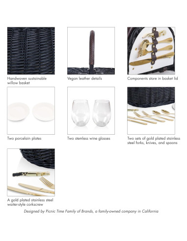 Cesta de Picnic Evening Picnic Time para 2 - Lujo y Estilo