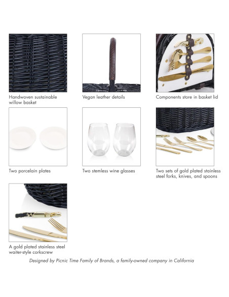Cesta de Picnic Evening Picnic Time para 2 - Lujo y Estilo