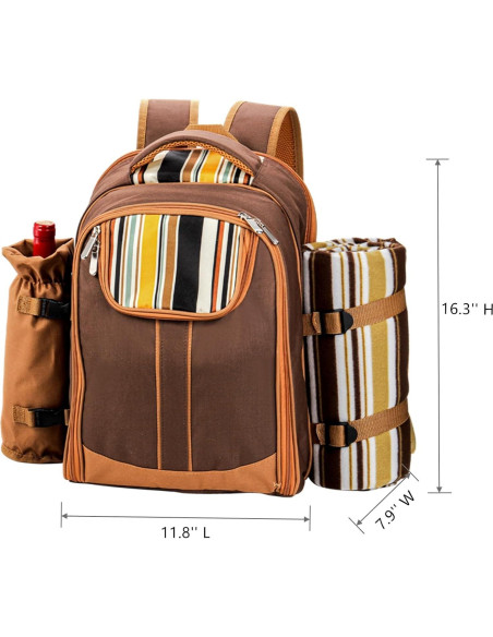 Mochila de Picnic Cididu para 4 Personas con Accesorios