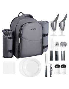Mochila de Picnic VEVOR para 2 Personas con Compartimento Térmico