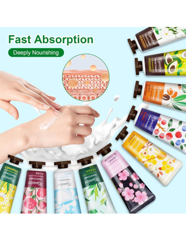 Set de 80 Crema de Manos Hidratante Loción 10 Fragancias