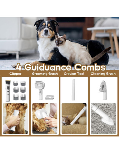 Aspiradora para Mascotas Tuanchuanrp 6 en 1 2.5L Silenciosa