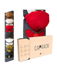 Organizador de Gorras Caprack para Pared - Soporte Gris Oscuro