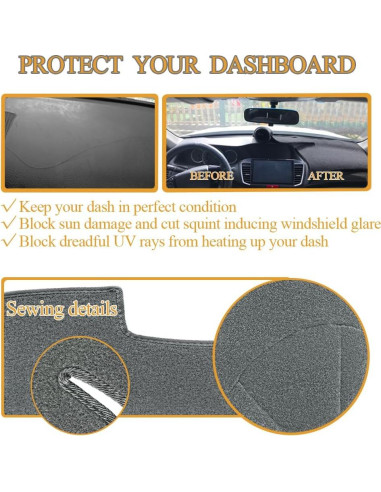 Funda de tablero AKMOTOR para Buick Lesabre Gris oscuro