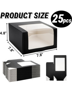 Cajas de Regalo Negras Peohud para Sombreros - 25 Unidades 2