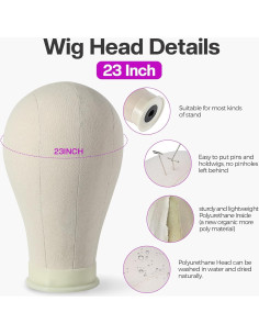 Cabeza de Peluca 23" Neverland con Soporte Trípode y Accesorios 2