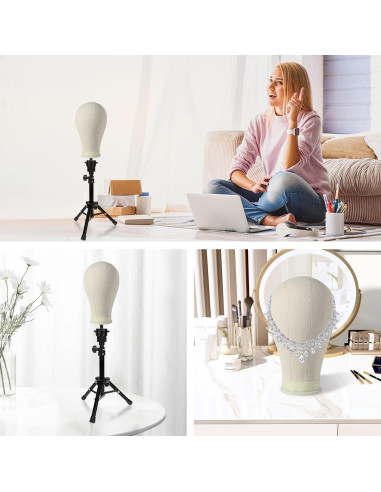 Cabeza de Peluca 23" Neverland con Soporte Trípode y Accesorios