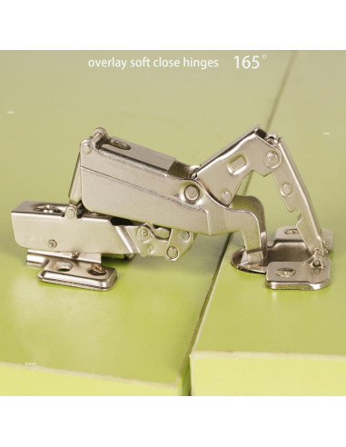 Bisagras de Gabinete YUEZIYE 165 Grados Cierre Suave Acero Inoxidable