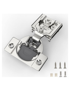 FURNIWARE 20 Piezas Bisagras de Gabinete Cierre Suave 12.7mm