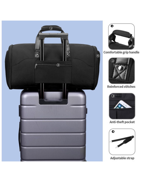 Bolsa de Ropa Convertible HOMIEE 45L Impermeable 2 en 1