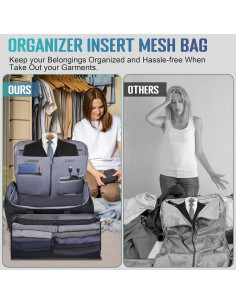 Bolsa de viaje 2 en 1 HILOMON para trajes y ropa - Negro 2