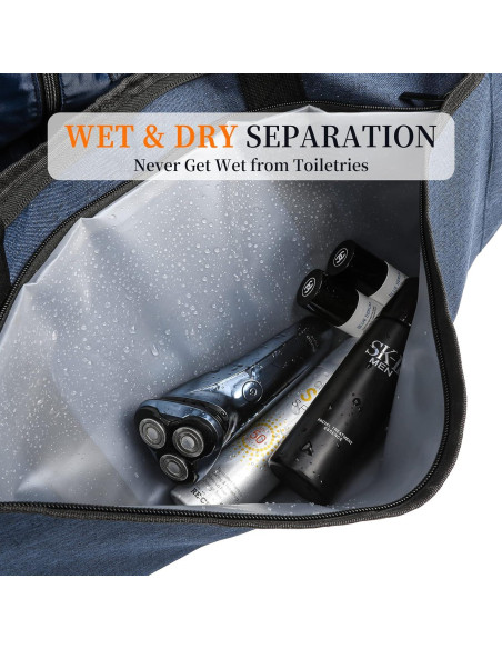 Bolsa de Ropa de Viaje FAIRWIN 60L Impermeable para Hombres