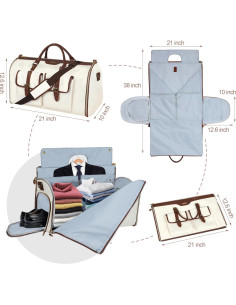 Bolsa de viaje 3 en 1 Ultimate Beige - 50L, impermeable, sin arrugas 2