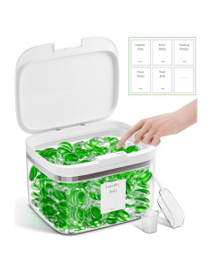 Contenedor de cápulas de lavandería Hordely 94oz transparente