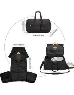 Bolsa de Viaje Duffle Seyfocnia 2 en 1 con Compartimento para Zapatos 2