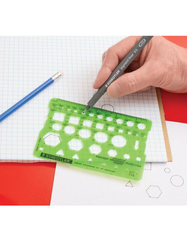 Plantilla de Dibujo Técnico Staedtler 977 115 02 - 20.32x12.7 cm