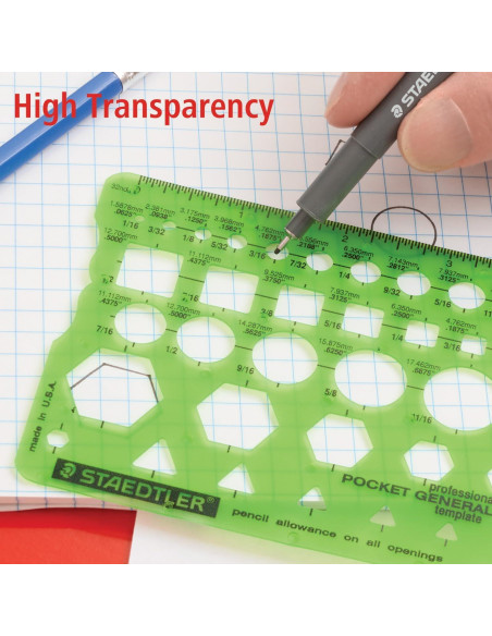 Plantilla de Dibujo Técnico Staedtler 977 115 02 - 20.32x12.7 cm