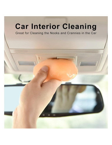 Gel de limpieza TICARVE para coche 190g - Detalle y teclado