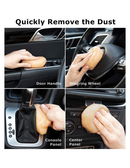 Gel de limpieza TICARVE para coche 190g - Detalle y teclado