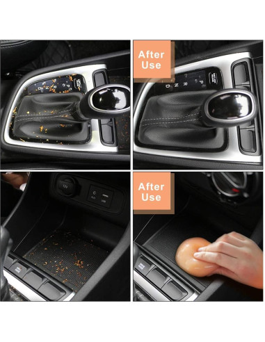 Gel de limpieza TICARVE para coche 190g - Detalle y teclado