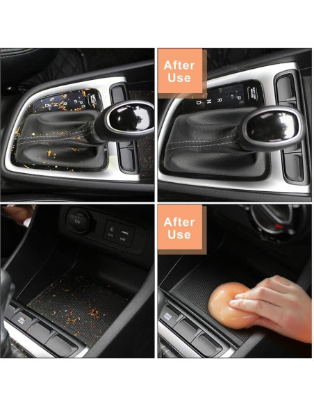 Gel de limpieza TICARVE para coche 190g - Detalle y teclado