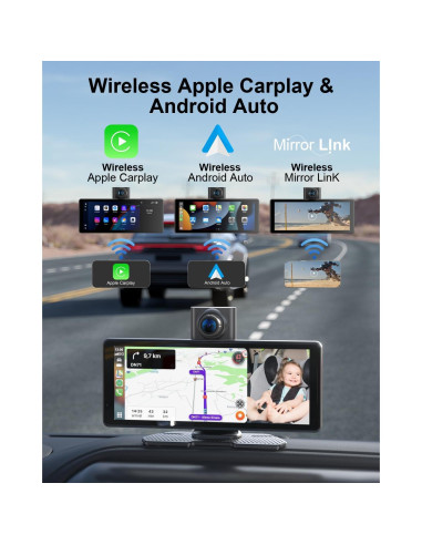 Pantalla Táctil 8.1" Apple CarPlay Xroose con GPS y Cámara 1080P