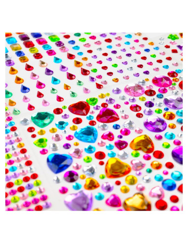 3500 Stickers de Gemas Autoadhesivas PFPNEZR para Manualidades