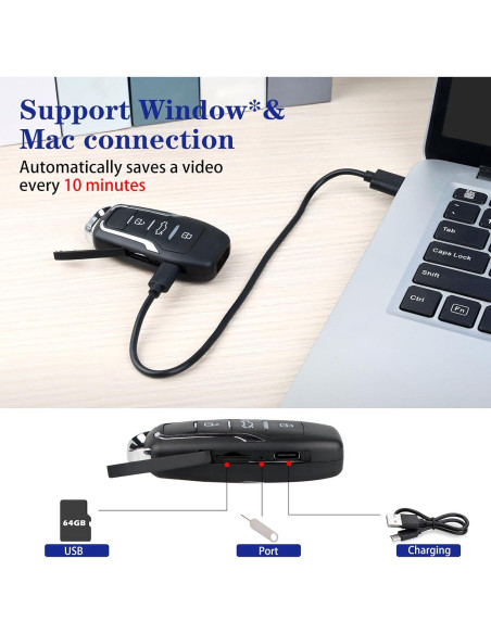 Cámara Oculta Yhsfsveh 1080p con Tarjeta SD 64GB